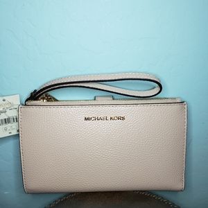 Michael Kors Double Zip Wallet Phone Case Wristlet